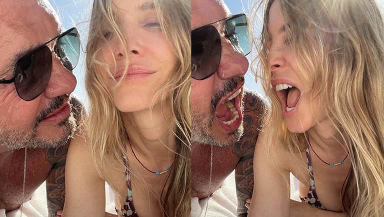 Guillermina Valdés compartió hermosas fotos con Marcelo Tinelli desde la playa.