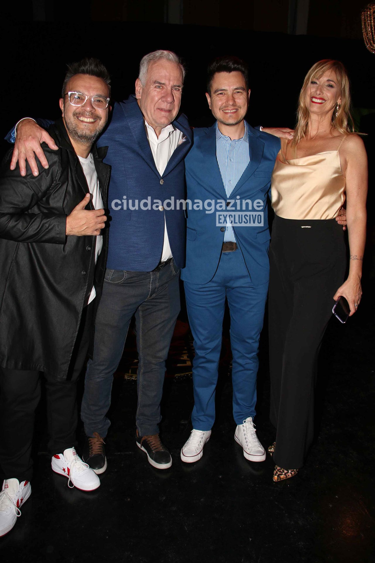 Guillermo Barrios, Esteban Mirol, Gustavo Méndez y Karin Cohenen el lanzamiento de los premios Martín Fierro Latino 2024. (Foto: Movilpress)