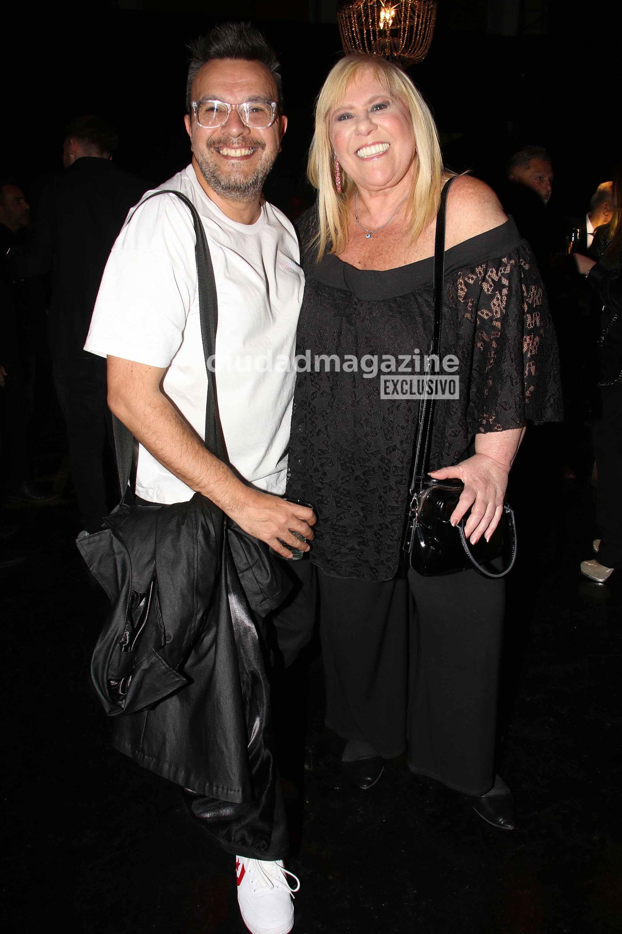 Guillermo Barrios y Laura Ubfal en el lanzamiento de los premios Martín Fierro Latino 2024. (Foto: Movilpress)