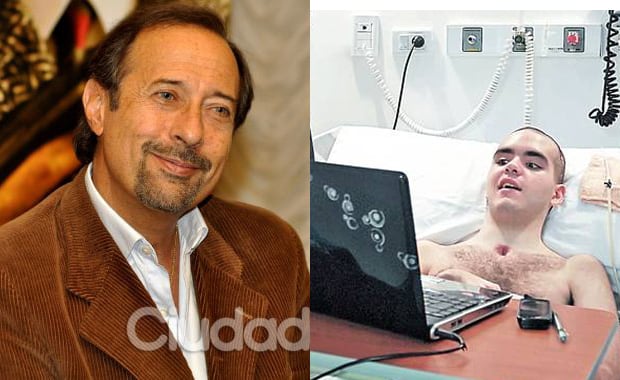 Guillermo Francella y Enzo, viendo sus programas (Fotos: Ciudad.com y Clarín).