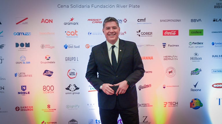 Guillermo Lobo en la Cena Solidaria de la Fundación River. (Foto: Nicolás González - TN)