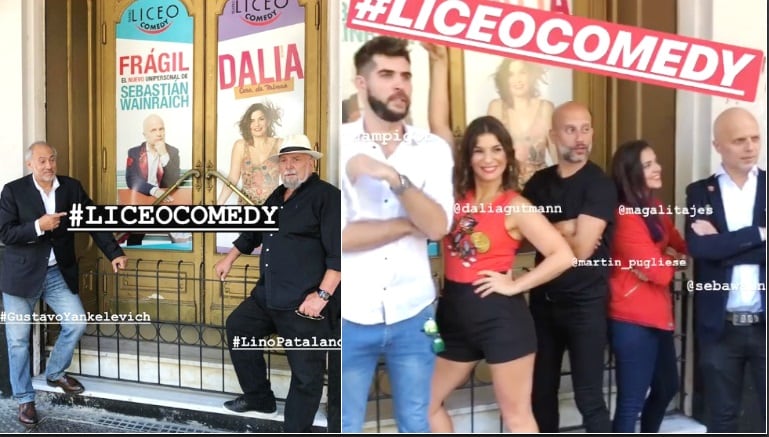 Gustavo Yankelevich y Lino Patalano presentaron Liceo Comedy, el primer teatro comercial dedicado al stand up (Fotos: Instagram Stories)