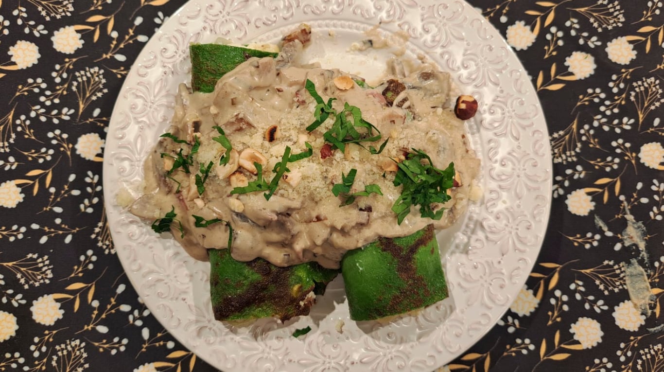 Hace canelones verdes de ricota y nuez con esta receta fácil 