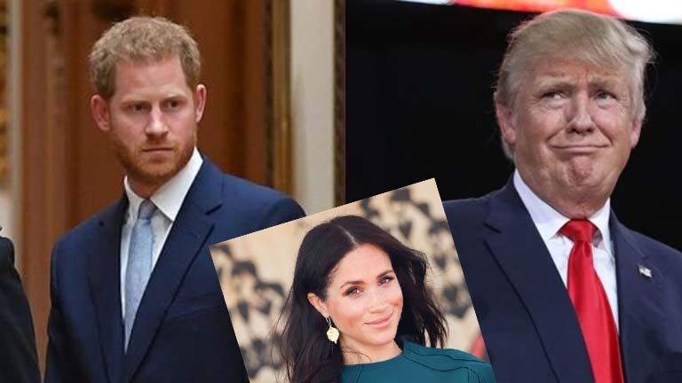 Harry evitó durante toda la velada al presidente de EE.UU, luego de sus dichos desafortunados contra Meghan Markle.