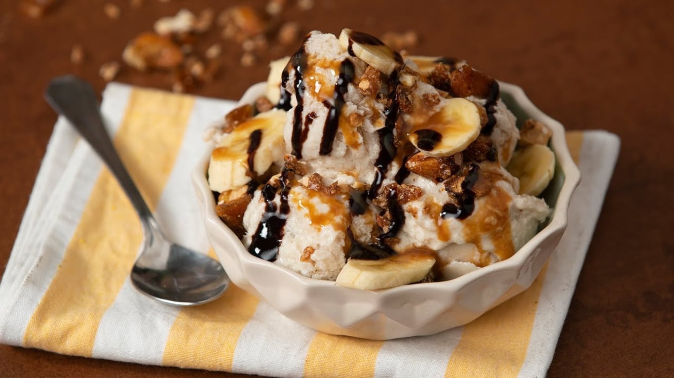 Helado granizado de banana: la receta para refrescar el día 