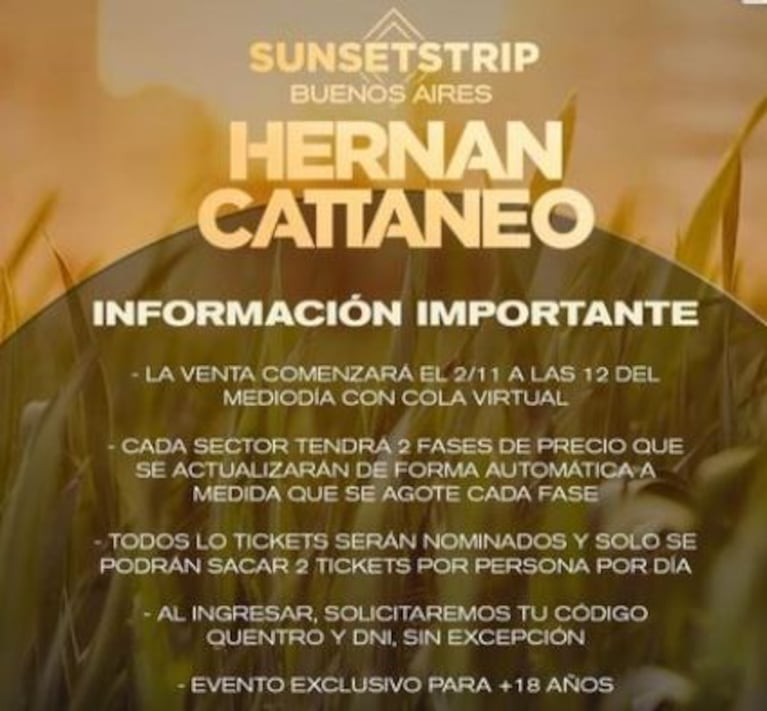 Hernán Cattaneo presenta Sunsetstrip 2024 Buenos Aires: cuándo y dónde será la cita