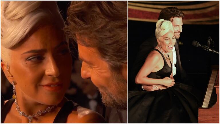 Lady Gaga y Bradley Cooper se lucieron cantando el tema principal de Nace en una estrella en los premios Oscar 2019