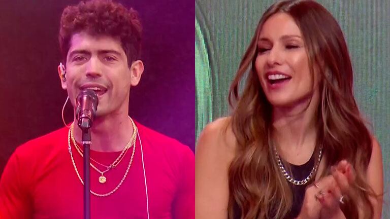 Pampita disfrutó del show que Rodrigo Romero dio en Los 8 Escalones de los 3 Millones en honor al Potro