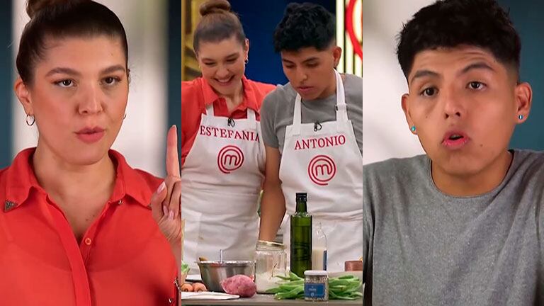 Estefanía se solidarizó con Antonio en Masterchef y él se mostró súper agradecido