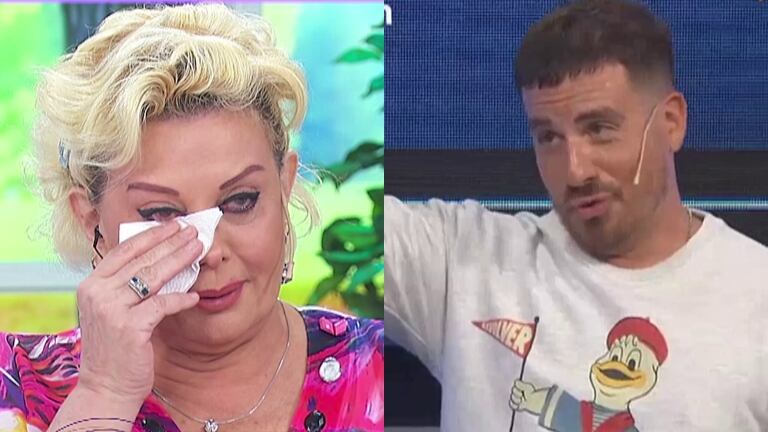 El llanto de Carmen Barbieri al hablar con Fede Bal en vivo: "Me da cosa que tu papá no te vea así"