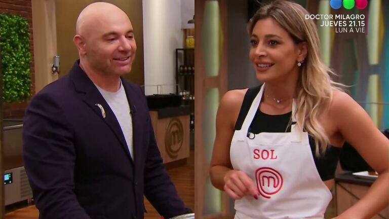 Sol Pérez sorprendió a Martitegui en MasterChef con un tierno piropo: "Germán se hace el serio pero es un dulce de leche"