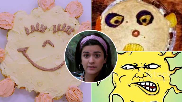 La torta con forma de sol que hizo Belén y generó memes en las redes