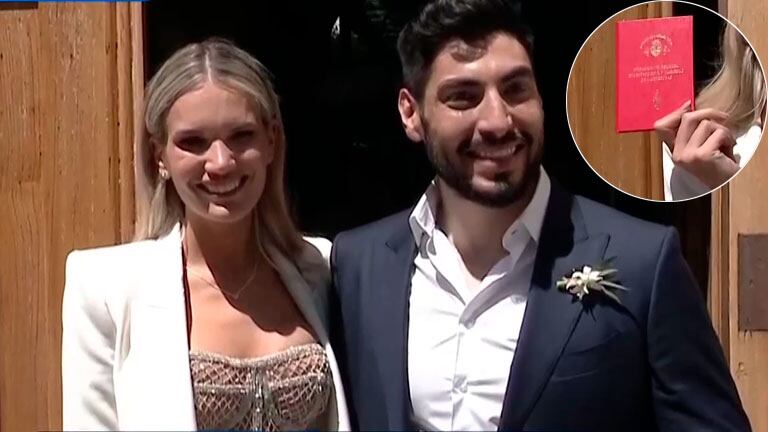 Facundo Moyano y Eva Bargiela hablaron a minutos de su casamiento por civil