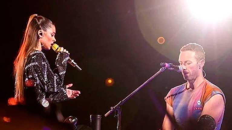 Tini Stoessel la rompió en el quinto recital de Coldplay en Argentina