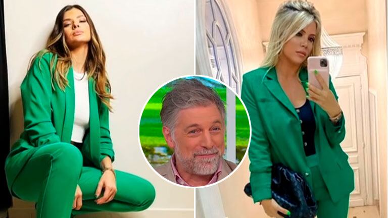 Horacio Cabak bromeó sobre la similitud de vestuario entre Wanda Nara y la China Suárez