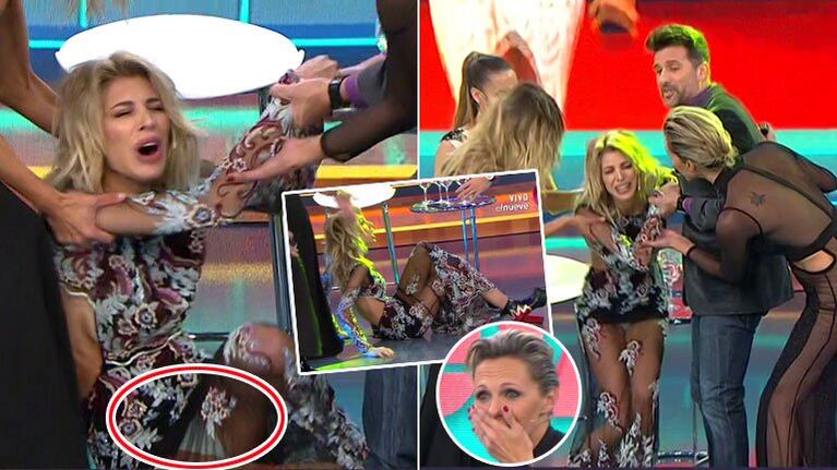 La tremenda caída de Stefy Xipolitakis ¡con blooper sexy incluido!: "Pisé una bolita y me caí"