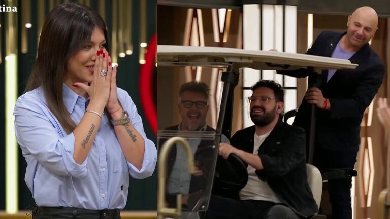 Wanda Nara y su reacción al ver a los jurados de MasterChef llegar en un carrito de golf: "Ustedes me sorprenden cada día"