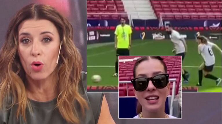 Mariana Brey, sin filtro contra China Suárez tras verla jugar al fútbol en el estadio Wanda Metropolitano