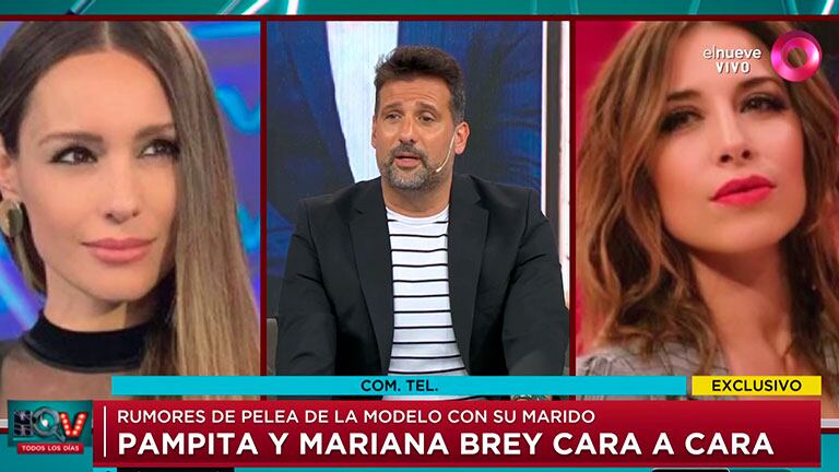 Pampita, enojada se cruzó con Mariana Brey en Hay que ver