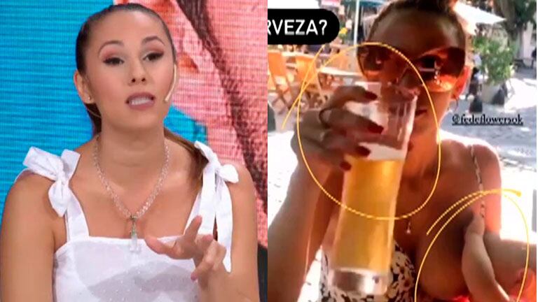 Barby Silenzi en medio de una polémica por su foto tomando cerveza mientras amamantaba