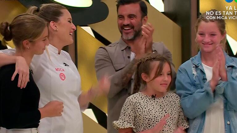 Las hijas de Cubero y Nicole Neumann acompañaron a Mica Viciconte en la final de MasterChef