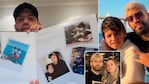 Kun Agüero mostró el álbum que le regaló su novia con muchas fotos de su hijo Benjamín, tras la polémica