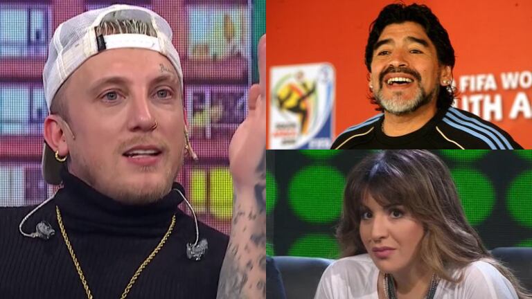 La palabra de El Polaco sobre el día que lo llamó Diego Maradona para preguntarle si salía con Gianinna: "Me puse re nervioso"