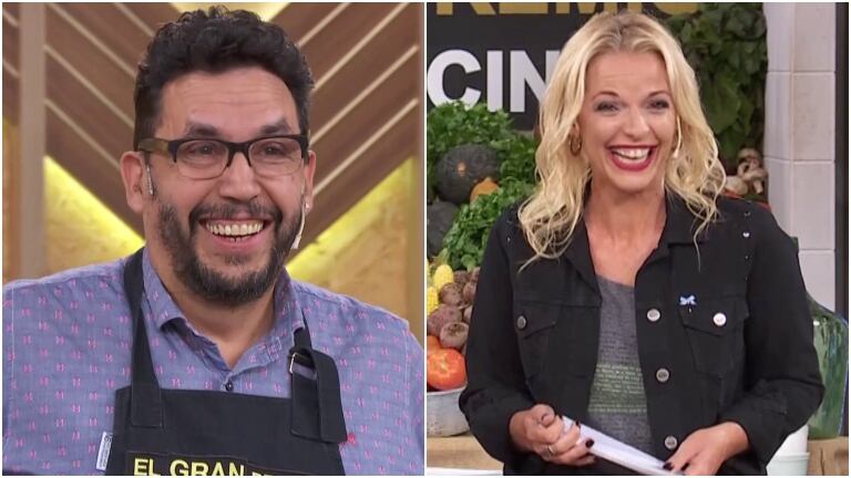 La reacción de Carina Zampini en El gran premio de la cocina cuando un participante la piropeó en vivo