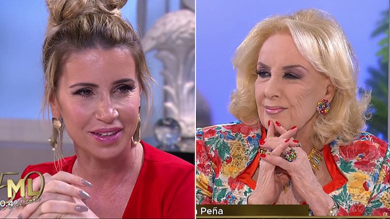 Incómoda reacción de Flor Peña ante una pregunta específica de Mirtha sobre su poliamor