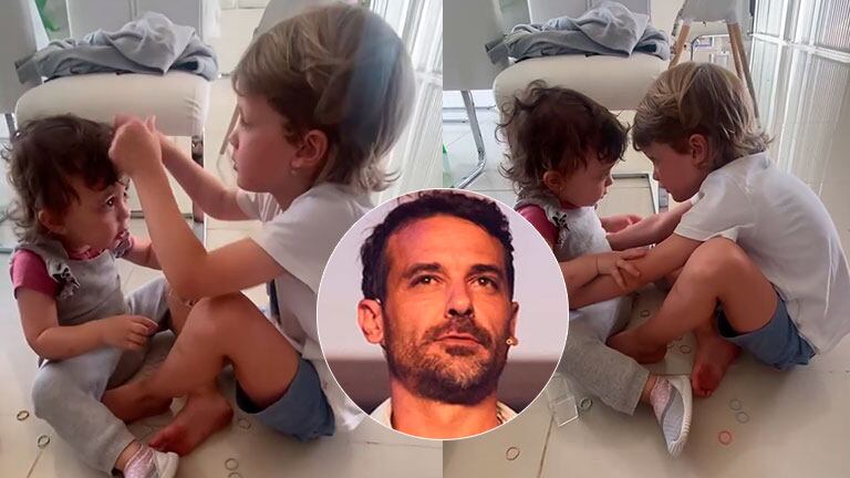 ¡Puro amor! Pedro Alfonso compartió el video más tierno de Baltazar peinando y cuidando a su hermanita Filipa