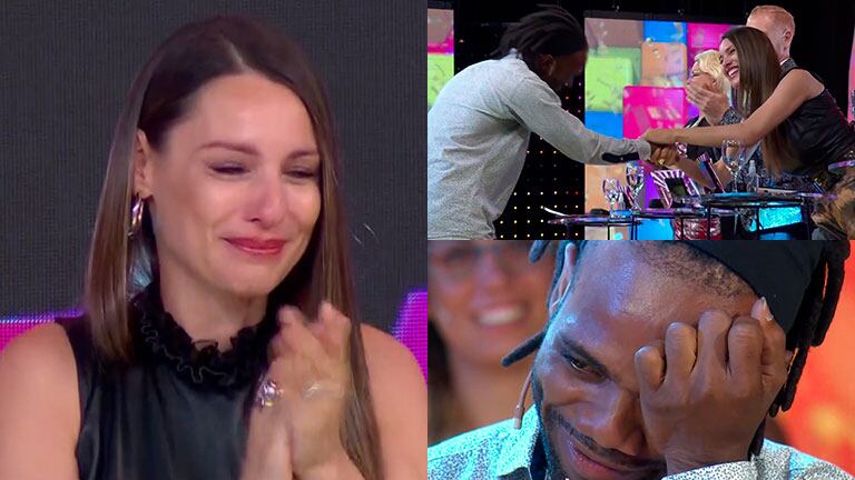 La emoción de Pampita con el ganador de Los 8 Escalones del Millón