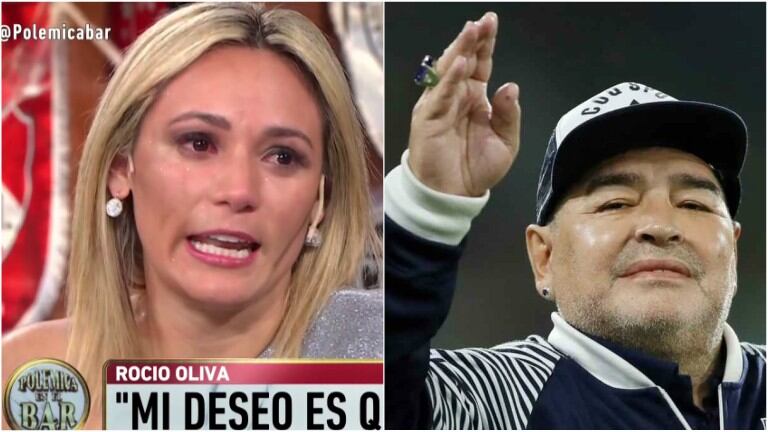 El llanto de Rocío Oliva al hablar de la salud de Maradona en el día de su cumpleaños: "No vi al Diego que yo conozco y me da tristeza"