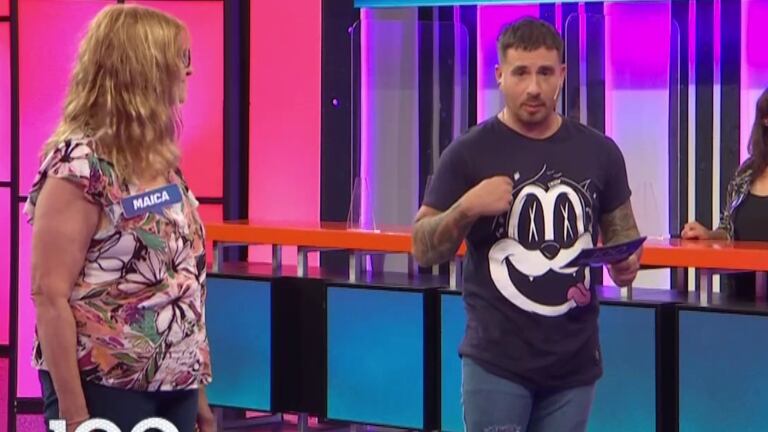 Fede Bal y su reacción en pleno juego con un participante de 100 argentinos dicen: "¿Esa pregunta me la pusieron a mí a propósito?”