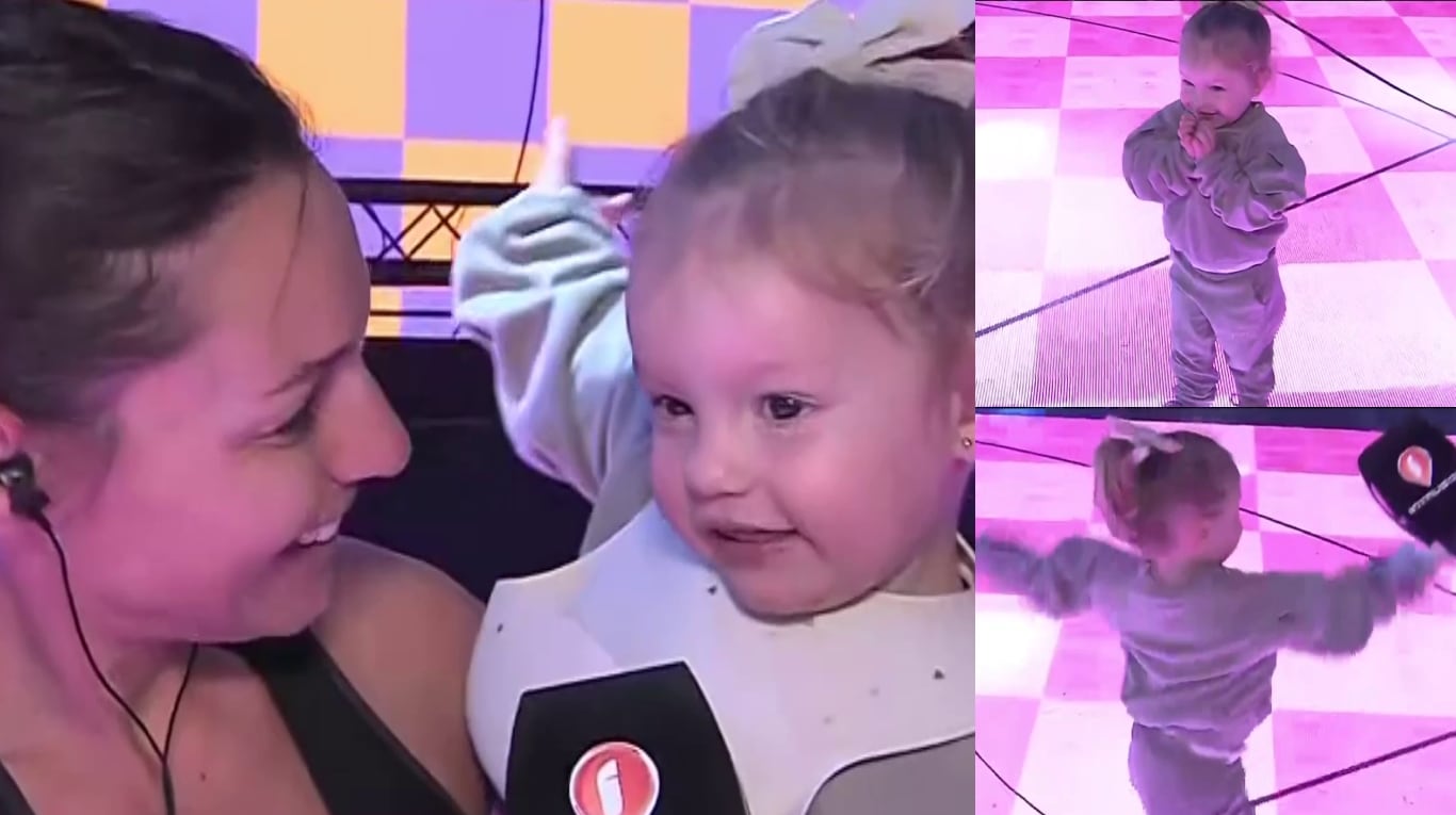 La hija de Pampita  apareció en medio de un móvil y enterneció a todos con un baile en vivo