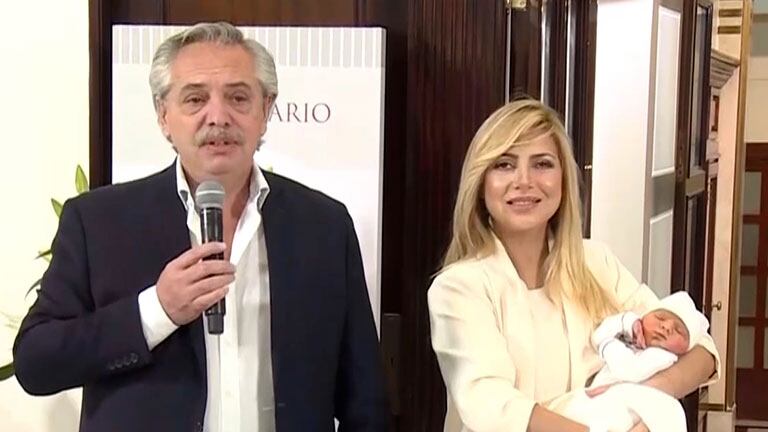 Alberto Fernández y Fabiola Yáñez presentaron en sociedad a su bebé Francisco