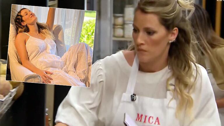 El sincericidio de Mica Viciconte, embarazada de 24 semanas, en MasterChef Celebrity: "Que no mire el obstetra" 