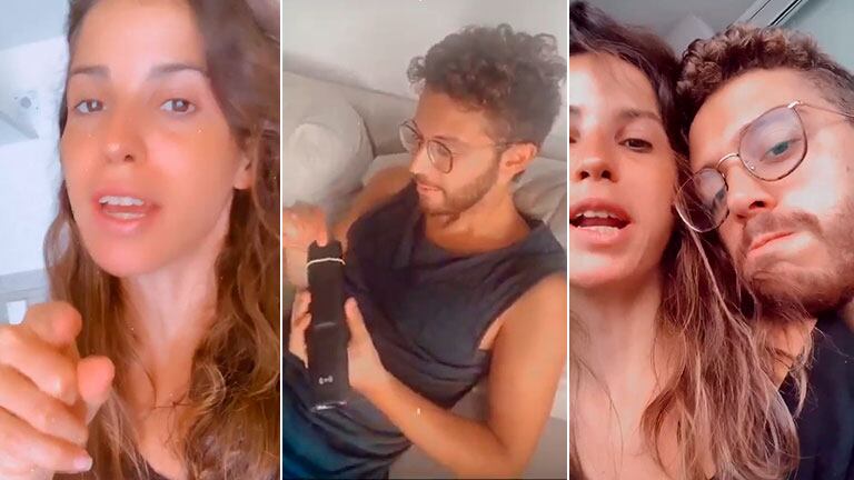 Cande Molfese publicó un video de una violenta reacción de su novio, Ruggero Pasquarelli 