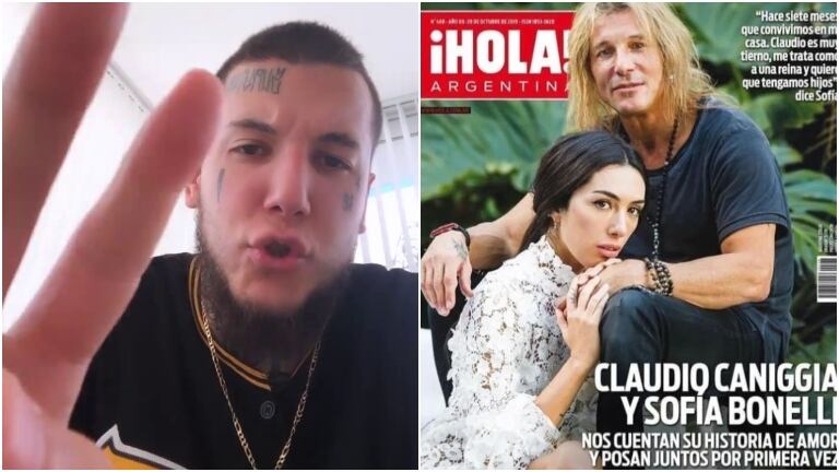 Alex Caniggia, enojadísimo por la tapa de Claudio Caniggia y Sofía Bonelli: "Son unos cholulos de mierd..."