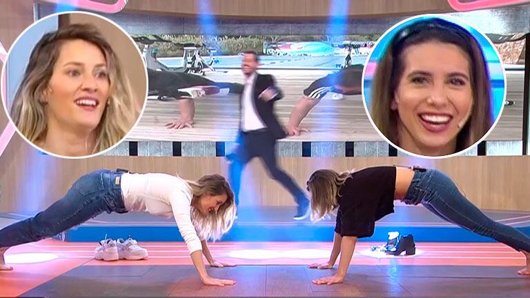 El divertido desafío físico en vivo entre Mica Viciconte y Cinthia Fernández