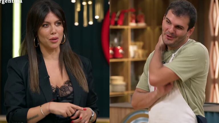 Wanda Nara no dudó en mandar al frente a un participante de MasterChef y reveló cuál es su cábala: "Él siempre se desespera por tocarme la mano"