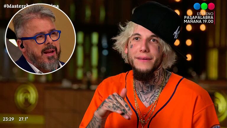 La irónica frase de Alexander Caniggia en MasterChef Celebrity: "Que empiecen a rajaraa los barats"