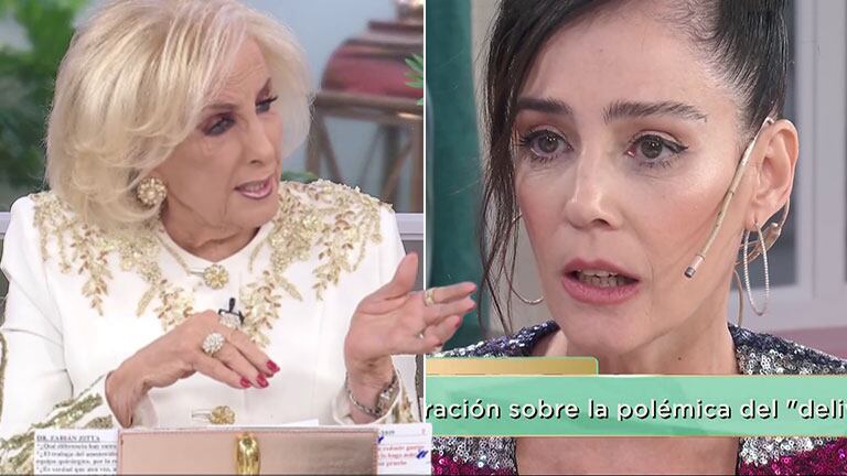 La reacción de Paola Krum cuando Mirtha Legrand le preguntó en vivo si Joaquín Furriel le pagaba la manutención de su hija