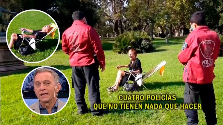 La furia de Sara, la señora que rompió la cuarentena para tomar sol en una plaza: "Voy a volver a salir"