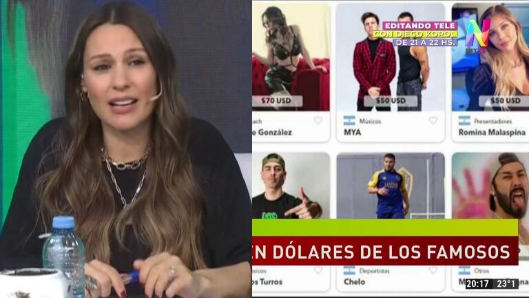 Pampita, a puro sincericidio, sobre los famosos que cobran en dólares sus saludos: "Yo no acepté, pero creo que me voy a arrepentir"