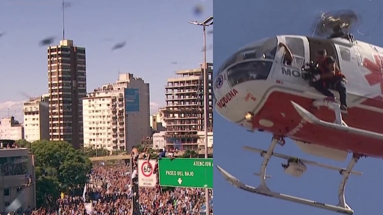 La selección dio una vuelta olímpica en un helicóptero: más de 5 millones recibieron a los campeones del mundo