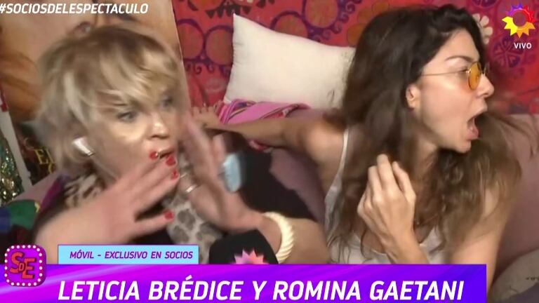 El blooper de Leticia Brédice y Romina Gaetani en pleno móvil con Socios del espectáculo: “¡Ay, Dios mío!”