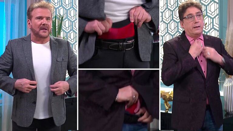 Joaquín Galán y Oscar Mediavilla mostraron su ropa interior en vivo en la mesa de Mirtha Legrand