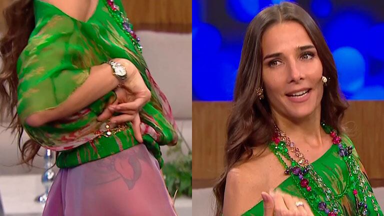 El look súper osado y con transparencias de Juana Viale en La Noche de Mirtha