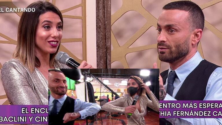 Cinthia Fernández se reencontró con Martín Baclini en La previa del Cantando ¡tras 9 meses!: "Me tiembla el cuerpo"