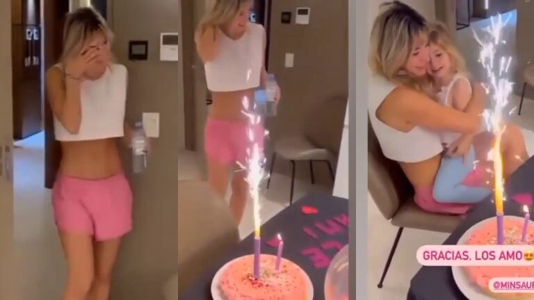 Jésica Cirio y la tierna sorpresa que le prepararon Martín Insaurralde y su hija Chloe por su cumpleaños: "Qué hermoso despertarse así"